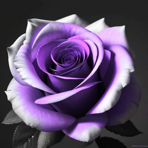 Violet Rose in Elegant Black and White Splendor