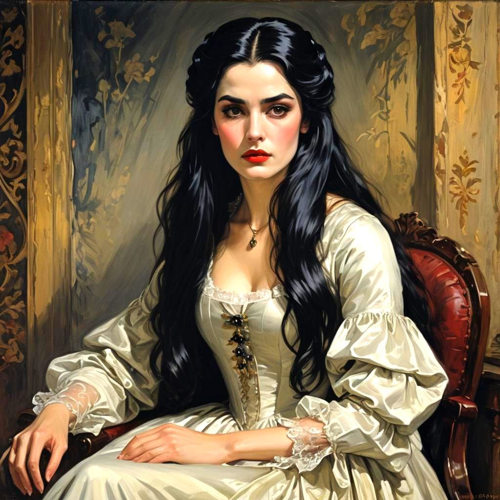 Mina Murray Portrait in the Style of James Gurney