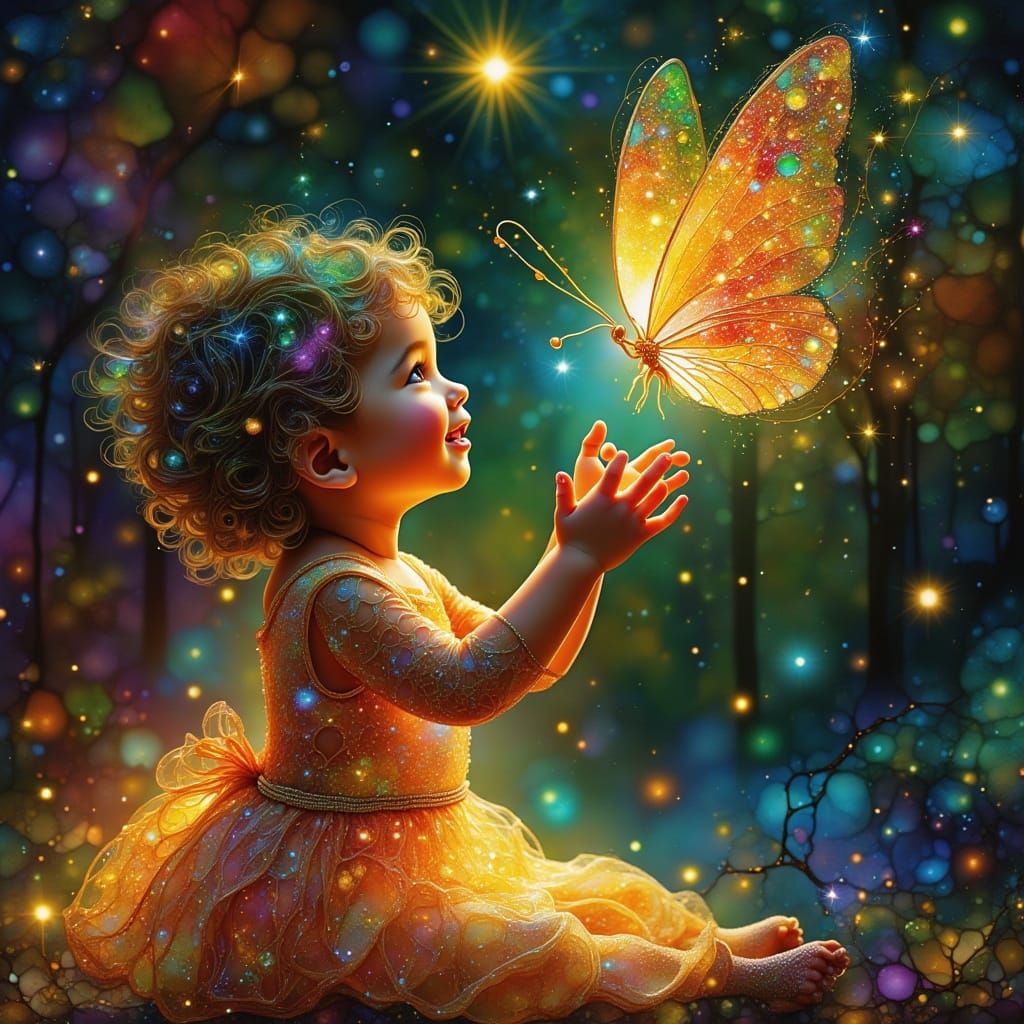 Child of Light Reaching for Binary Butterfly