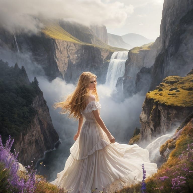 Dreamlike Oceanic Encounter in a Vibrant Watercolor Style