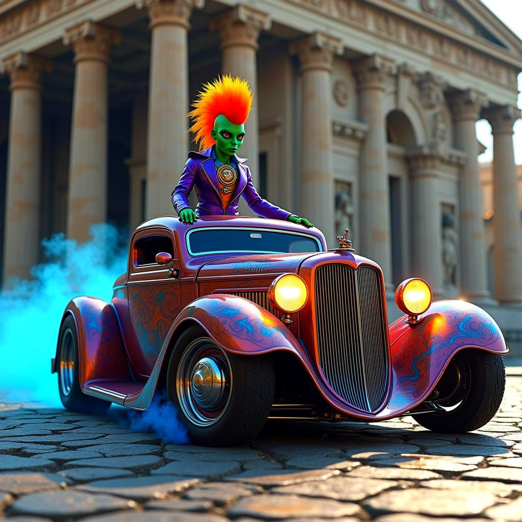 I'M IN THE ZZ TOP CAR, AND IT IS A SELF DRIVING CAR.