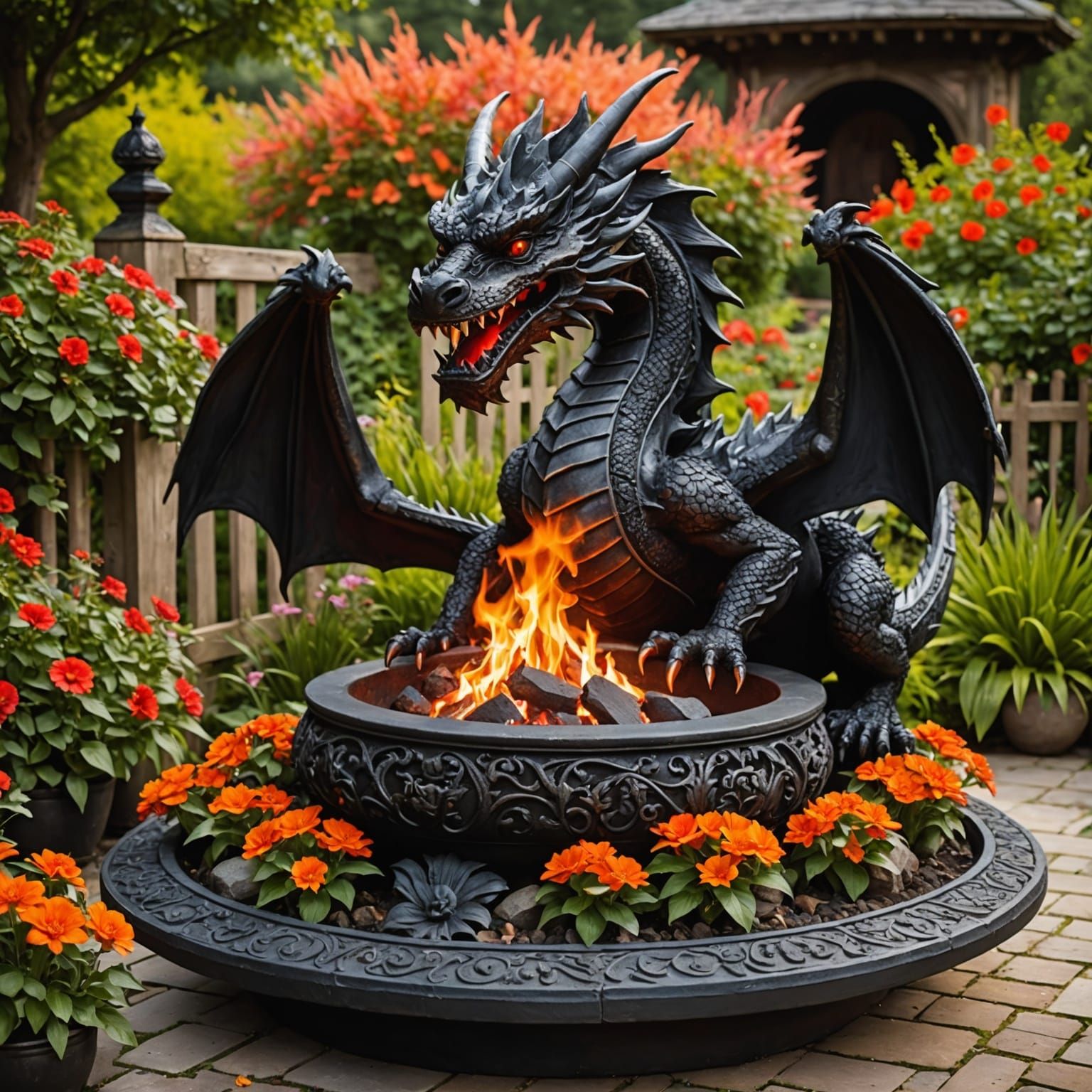 Dragon fire pit