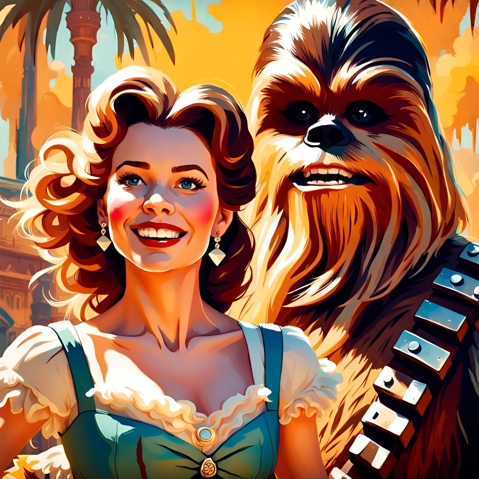Belle and Chewbacca's Sunny Disneyland Adventure