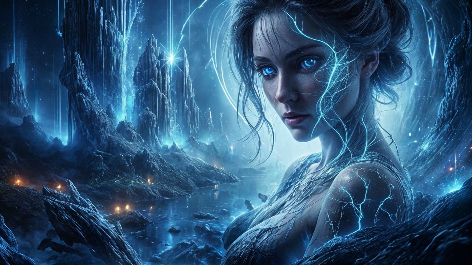 Threads of Love Unite Humanity: Abstract Digital Art