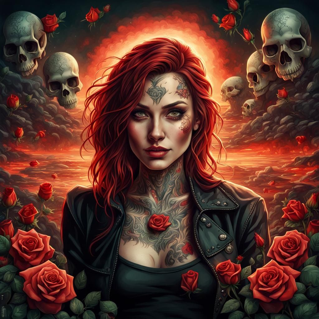 Woman at World's End: Detailed Matte Painting