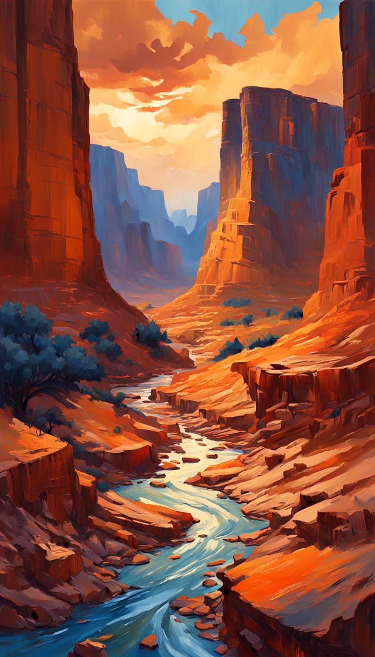 Violent storms and jagged canyons and amazing light.