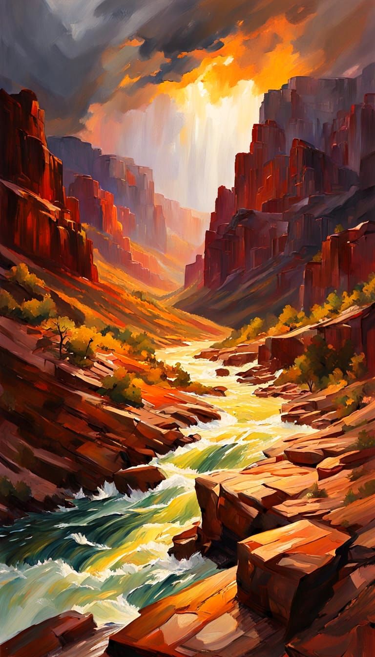 Violent storms and jagged canyons and amazing light.