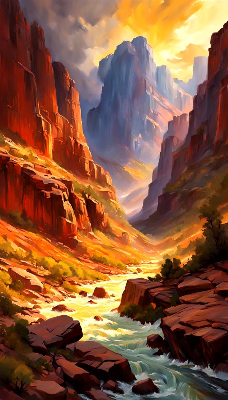 Violent storms and jagged canyons and amazing light.