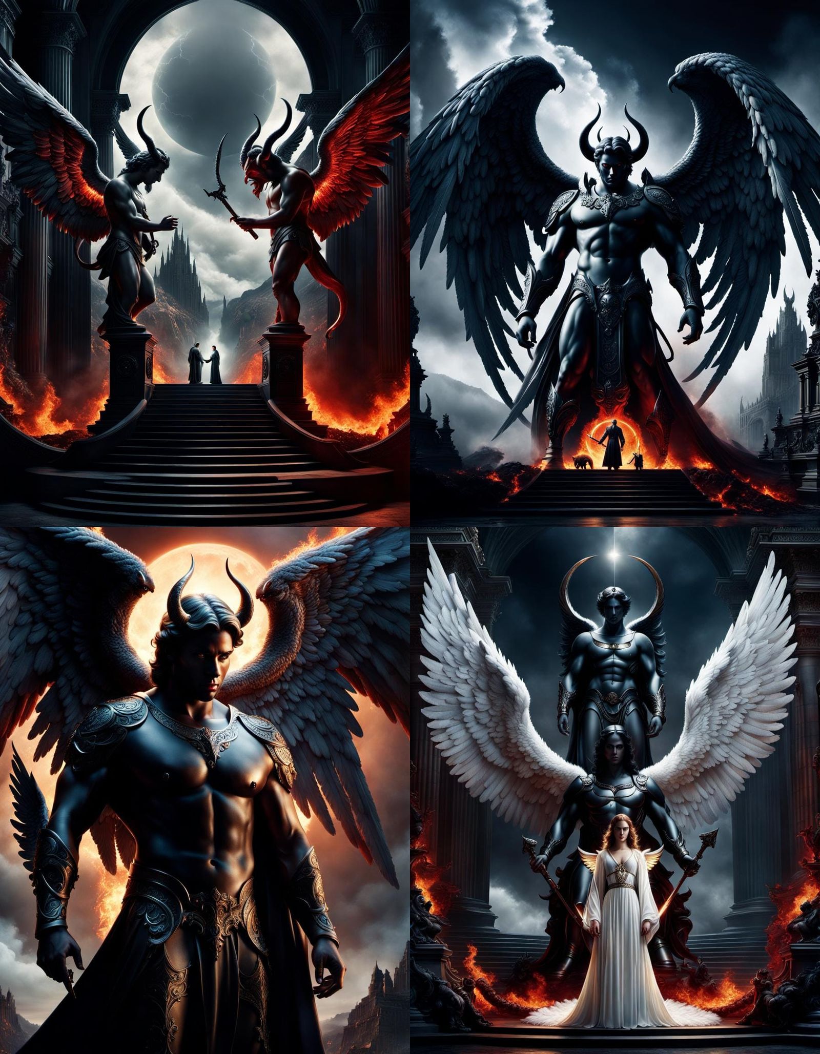 Duality of Man: Angel and Demon in Digital Art