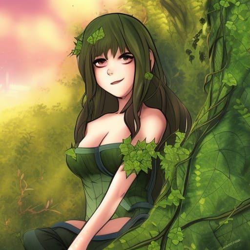 Anime Style Overgrown City Covered in Vines