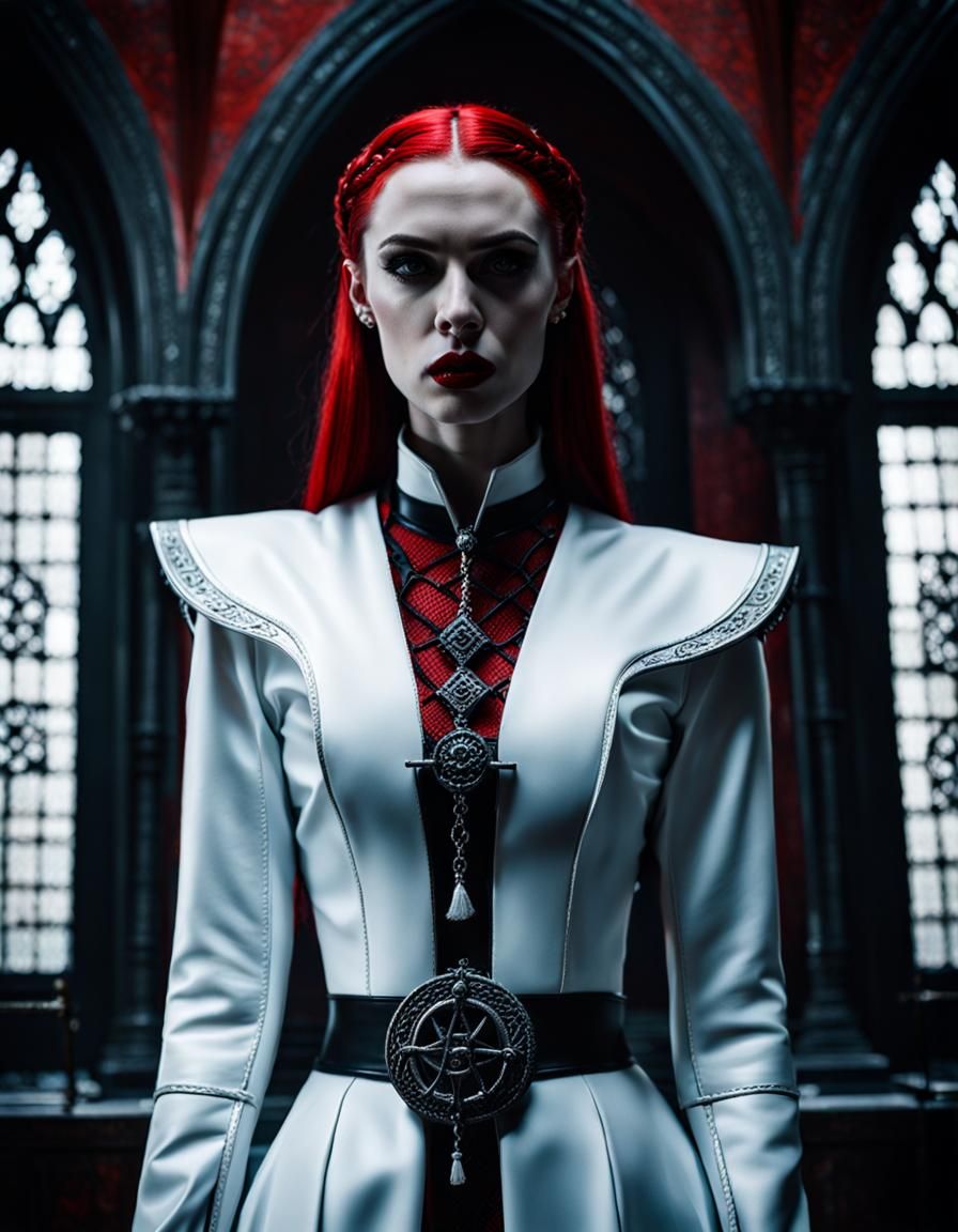 Daria Rodkevych as Ghost Occult Priest in Latex