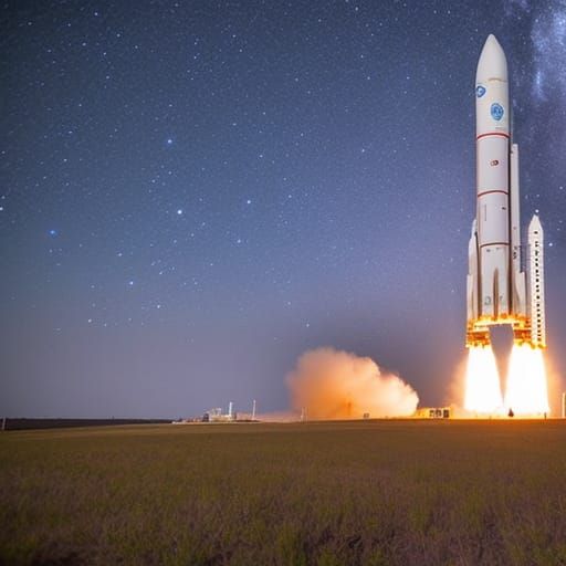 Spectacular Rocket Launch in Space