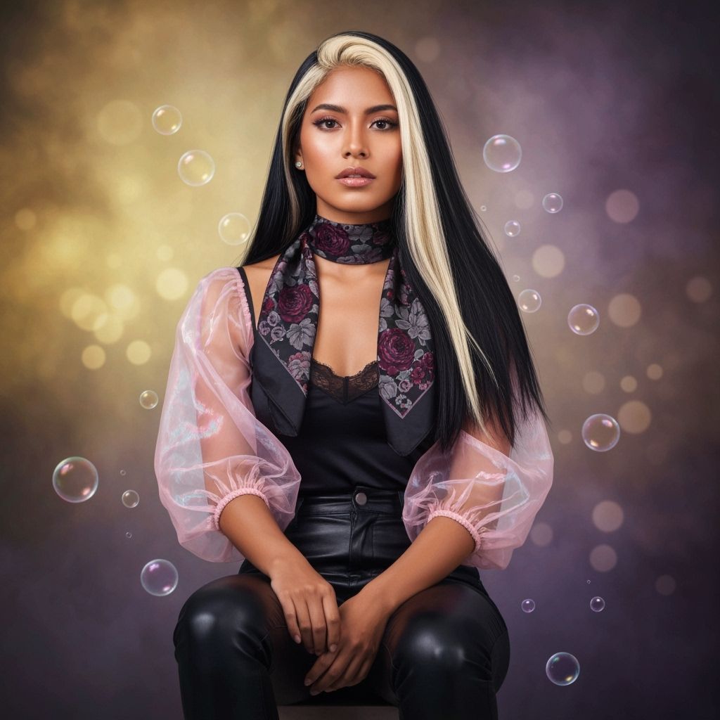 Elegant Nicaraguan Woman in Ethereal Setting