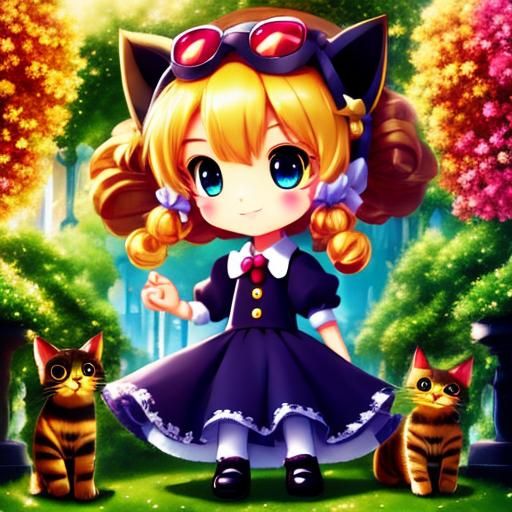 Pixar Disney Chibi Cat Girl Concept Art