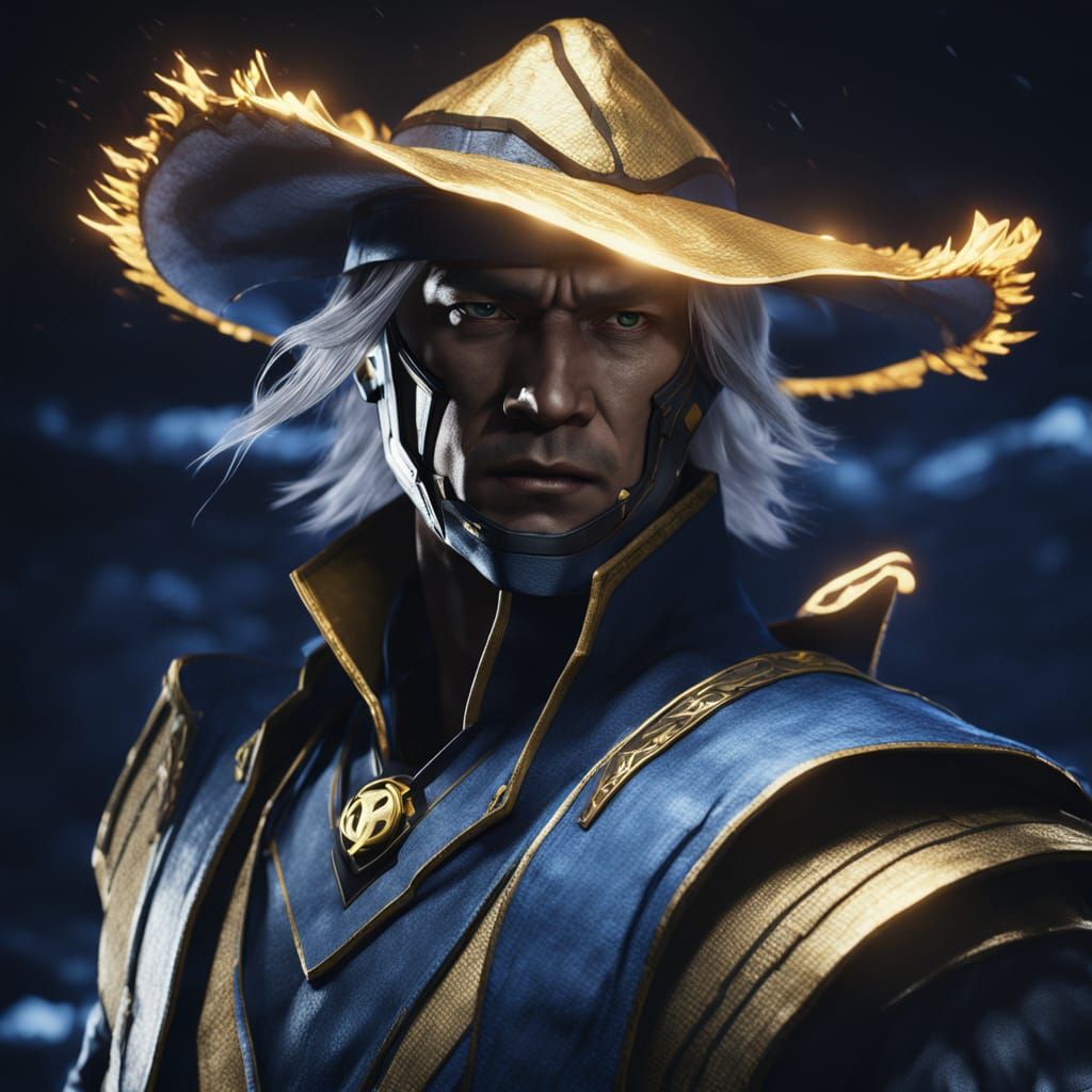 Raiden, God of Thunder, in Epic Portrait