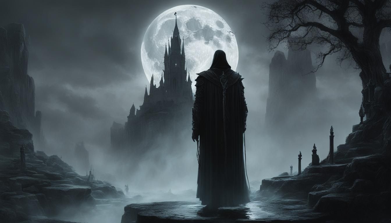 Mysterious Necromancer at the Fountains of Lamneth