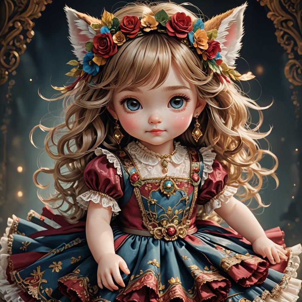 Adorable Chibi Portrait in Hyperrealistic Style
