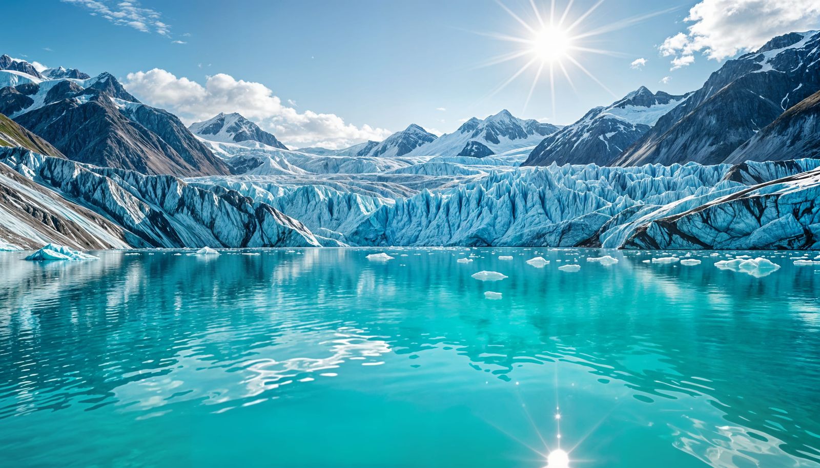 Majestic Glacier Calving in Alaska