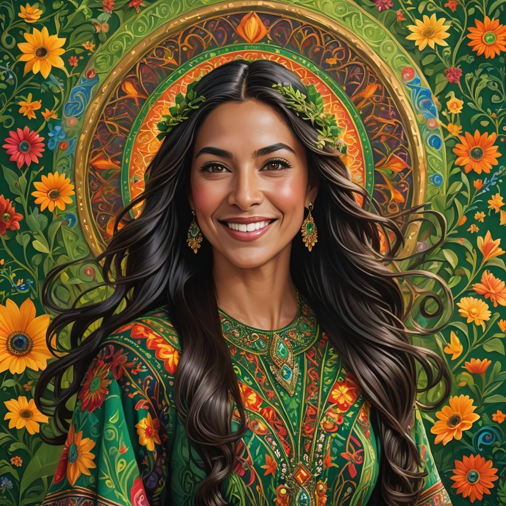 Hyperrealistic Portrait of Alegria Aisha Zelva in 8K