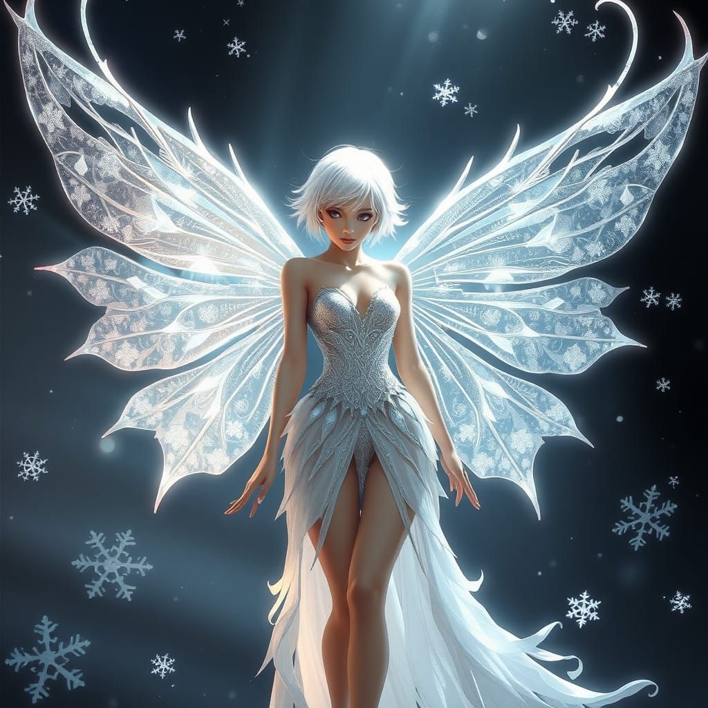 Enchanted Snow Fairy in Vibrant Fantasy Concept Art