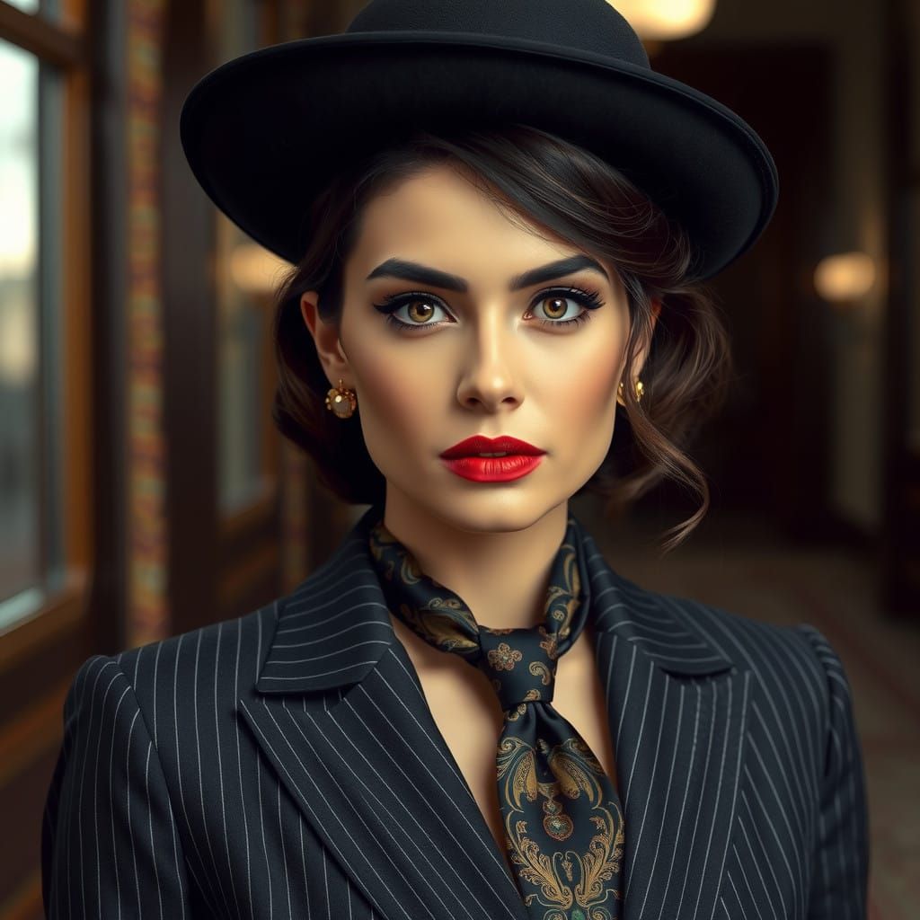 Elegant Iranian Woman in Opulent Business Attire