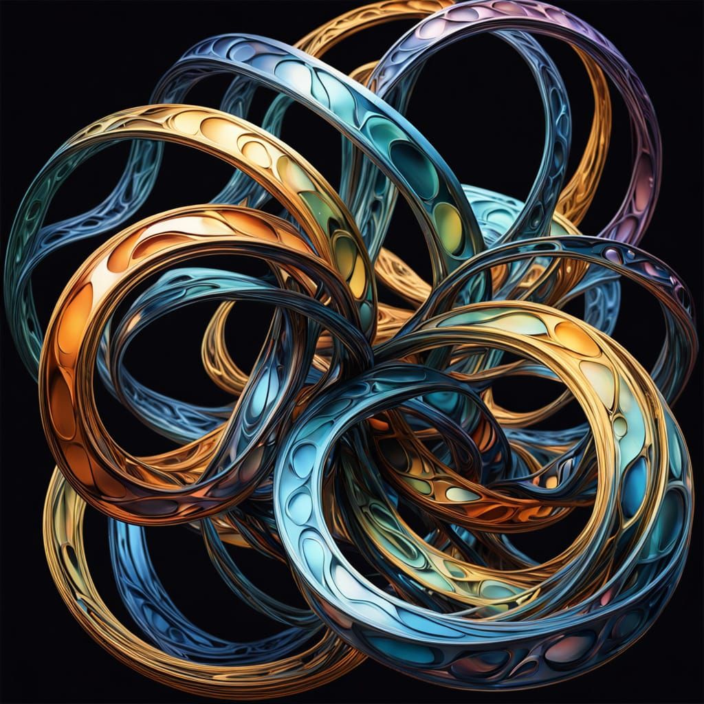 Dreamlike Sculpture in Vibrant, Iridescent Colors