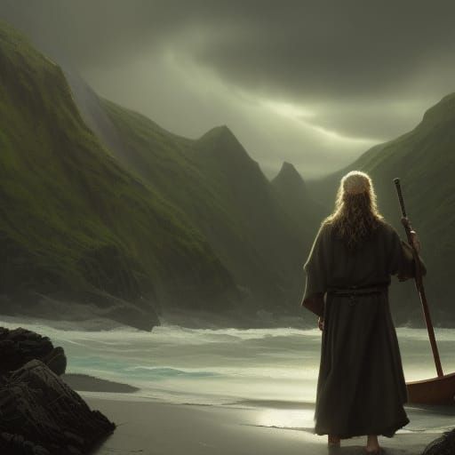Olórin arrives in Middle-earth as Gandalf
