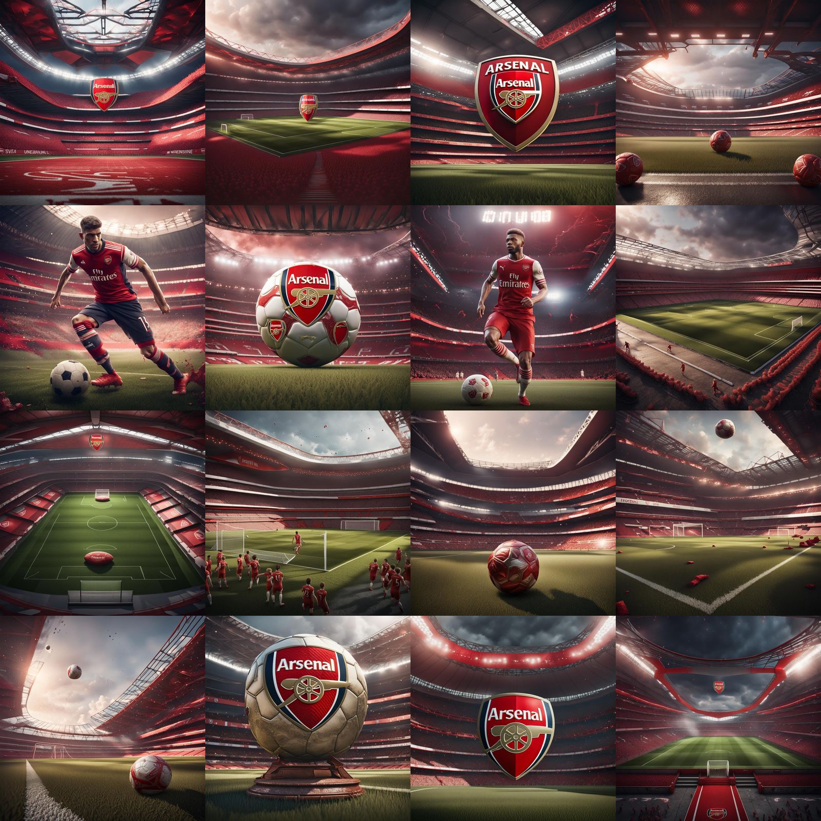 Arsenal FC: Detailed Matte Painting in Deep Color