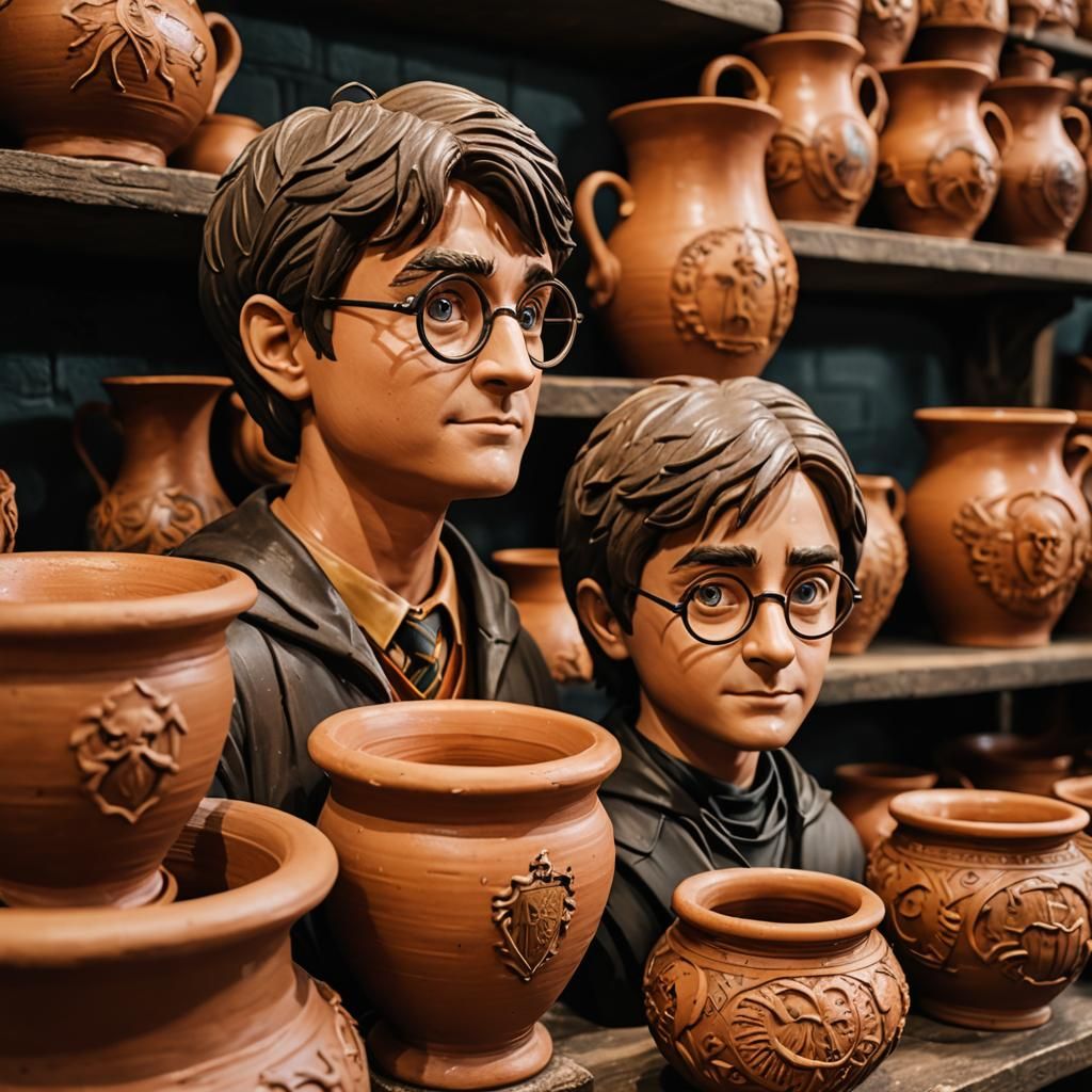 Harry Potter Character as Clay Pottery