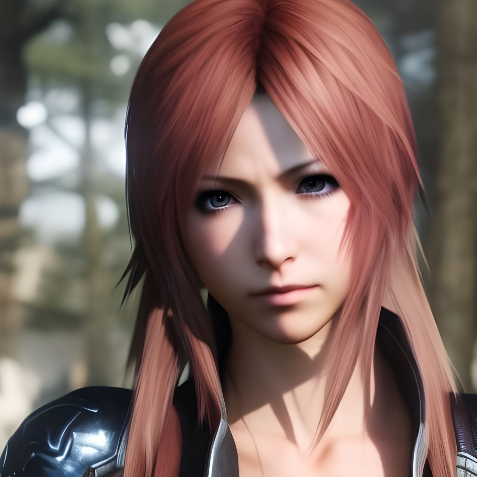 Photorealistic Final Fantasy Lightning in Leotard