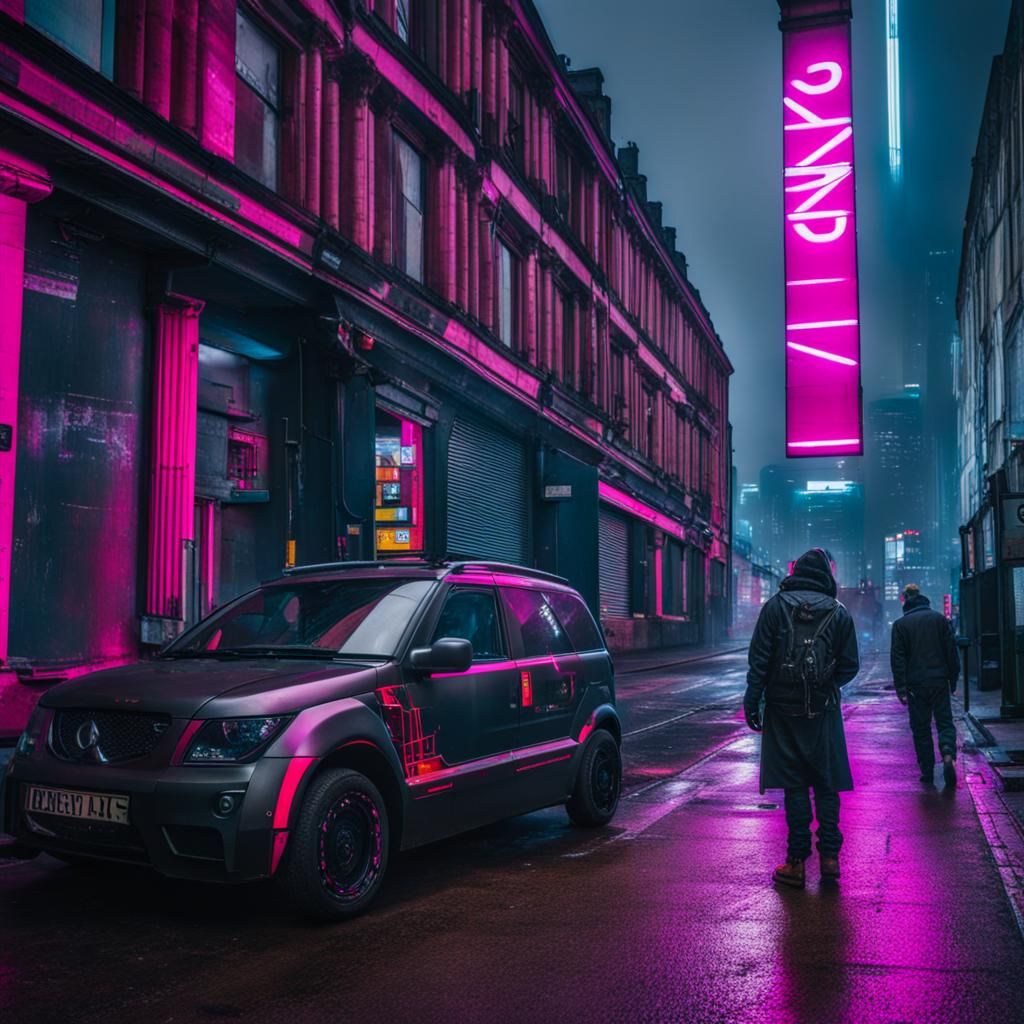 Cyberpunk Glasgow: A Neon-Lit Urban Future