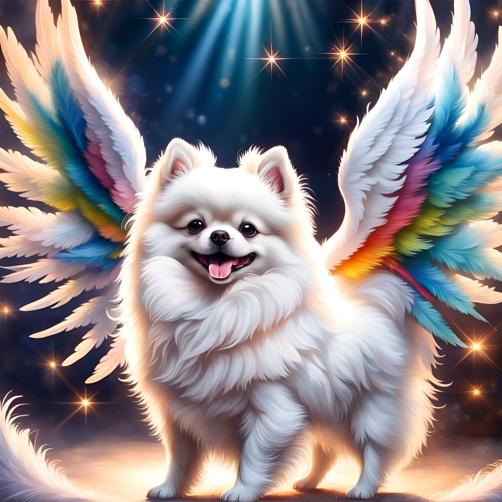 Howie the Heavenly Angel Pom