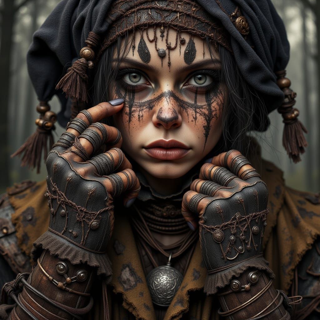 Realistic Digital Portrait of a Cunning D&D Thief