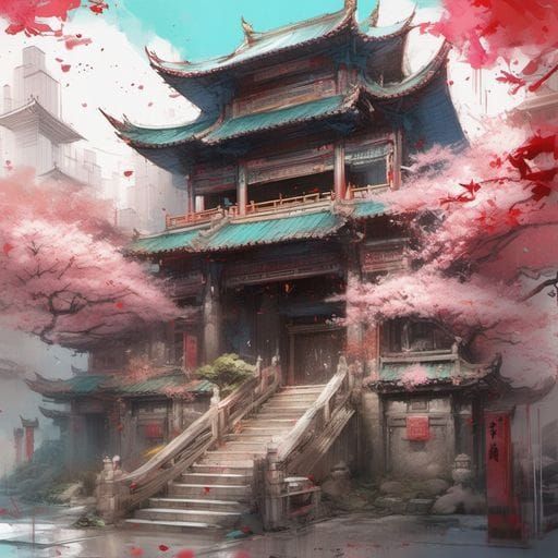 Majestic Chinese Temple Architecture