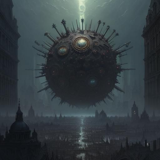 Microscopic Organic Civilization: A Surreal Low-Angle View