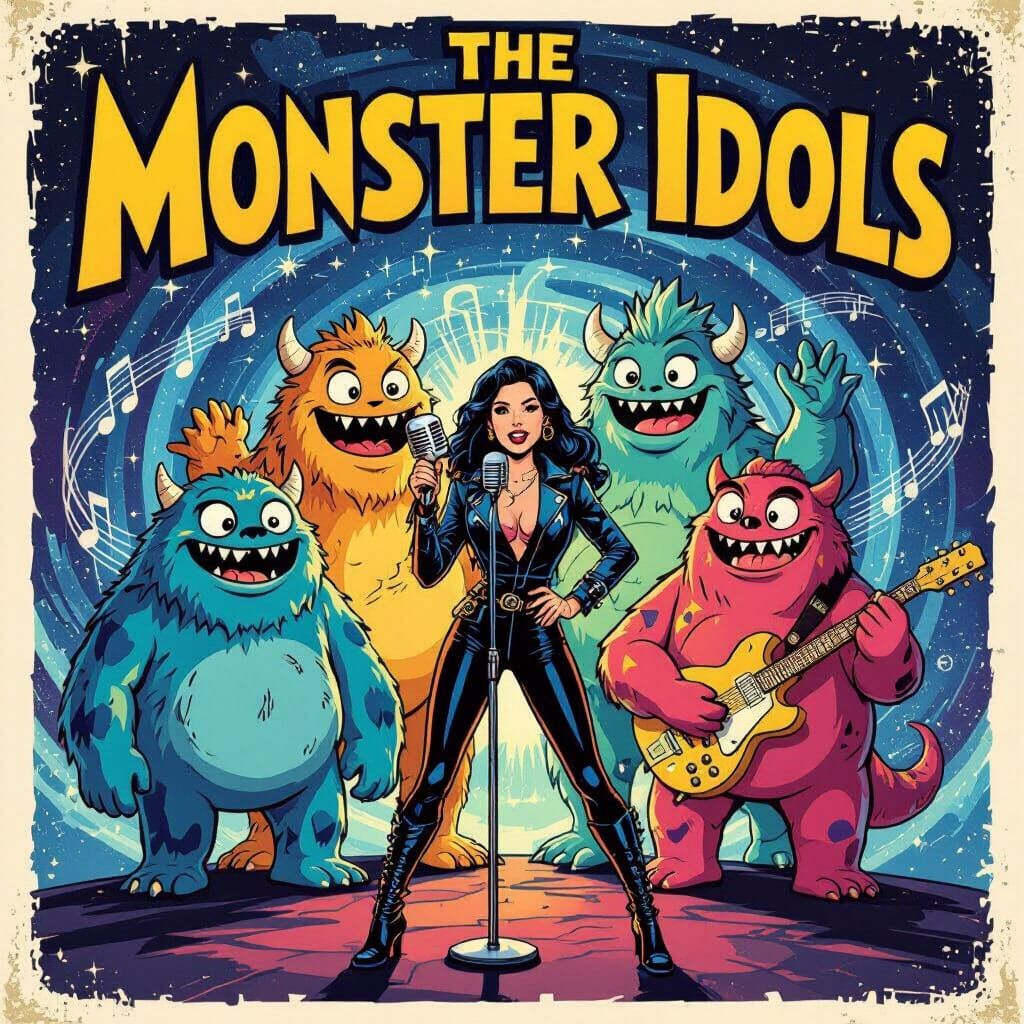 Monster Idols Album Cover with Sasha