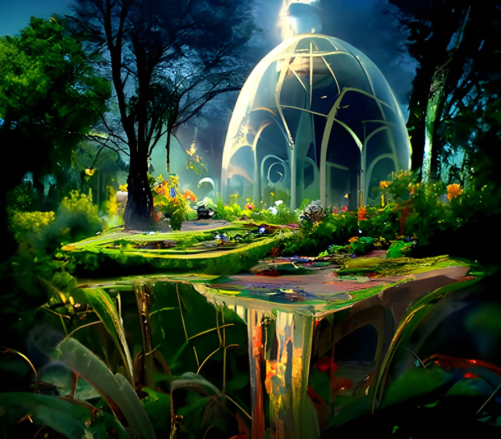 Interdimensional Botanical Garden: Digital Fantasy Illustrat...