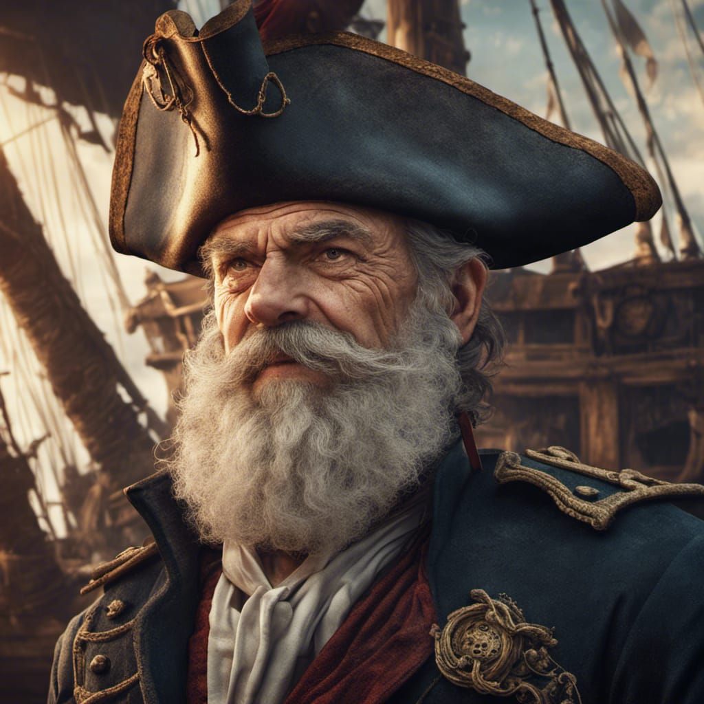 Sailor with Lipstick on Pirate Ship, Fantasy Concept Art