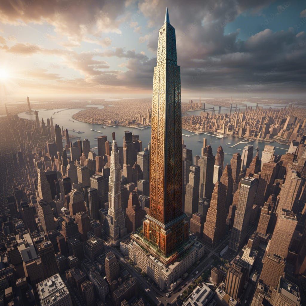 Fantastical Obelisk Skyscraper in New York City
