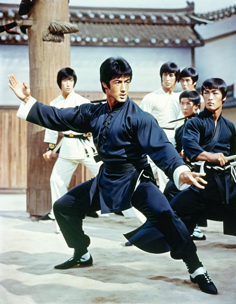 Muscular Martial Artist in Yi-fu Uniform