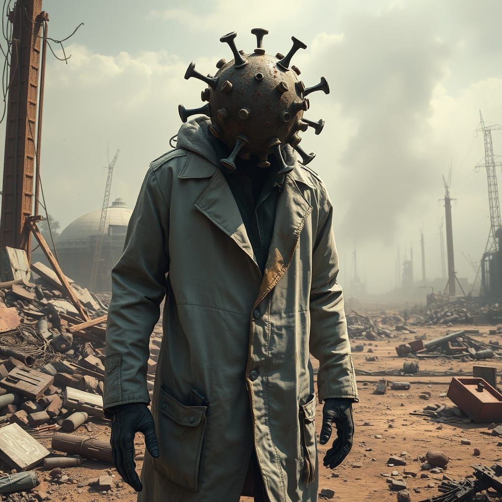 Humanoid Coronavirus in Post-Apocalyptic Ruins