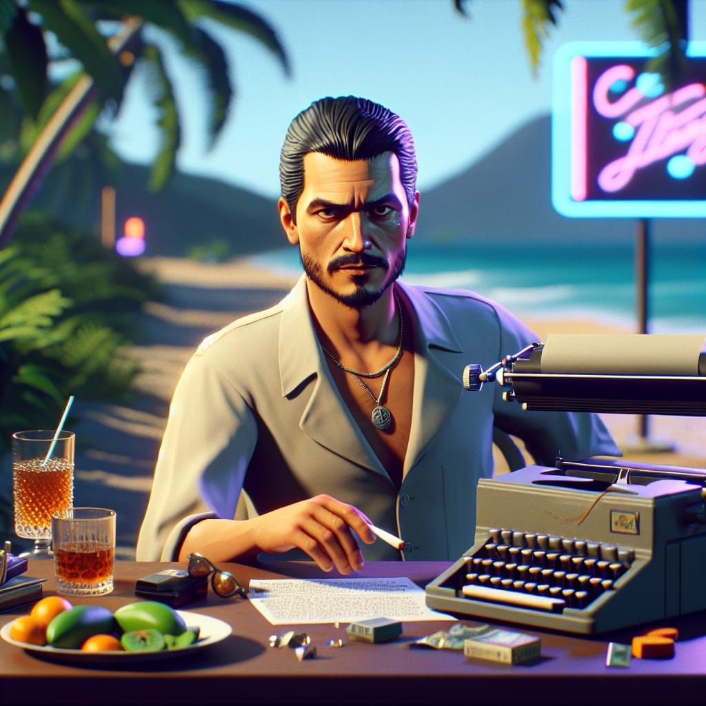 Gonzo Writer as PS2-Era Low-Polygon 3D Model