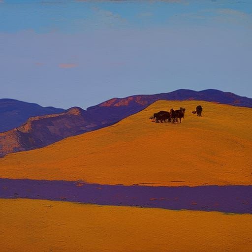 Surreal Clay Gods and Veal Wagon, Expressionist Style