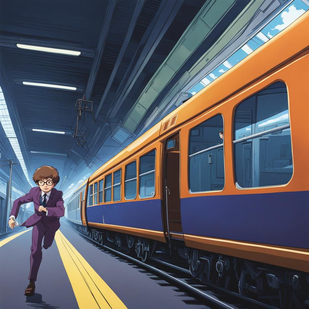 Harry Potter trying to make it to platform 9 3/4