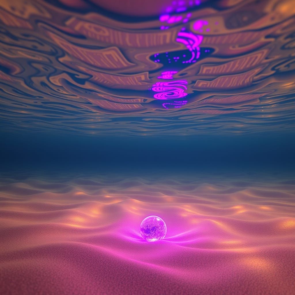 Fluorescent Bubble Emerges in Aquatic Desert