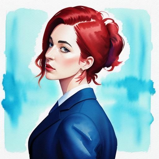 Manager Outsourcing Work in Watercolor Illustration