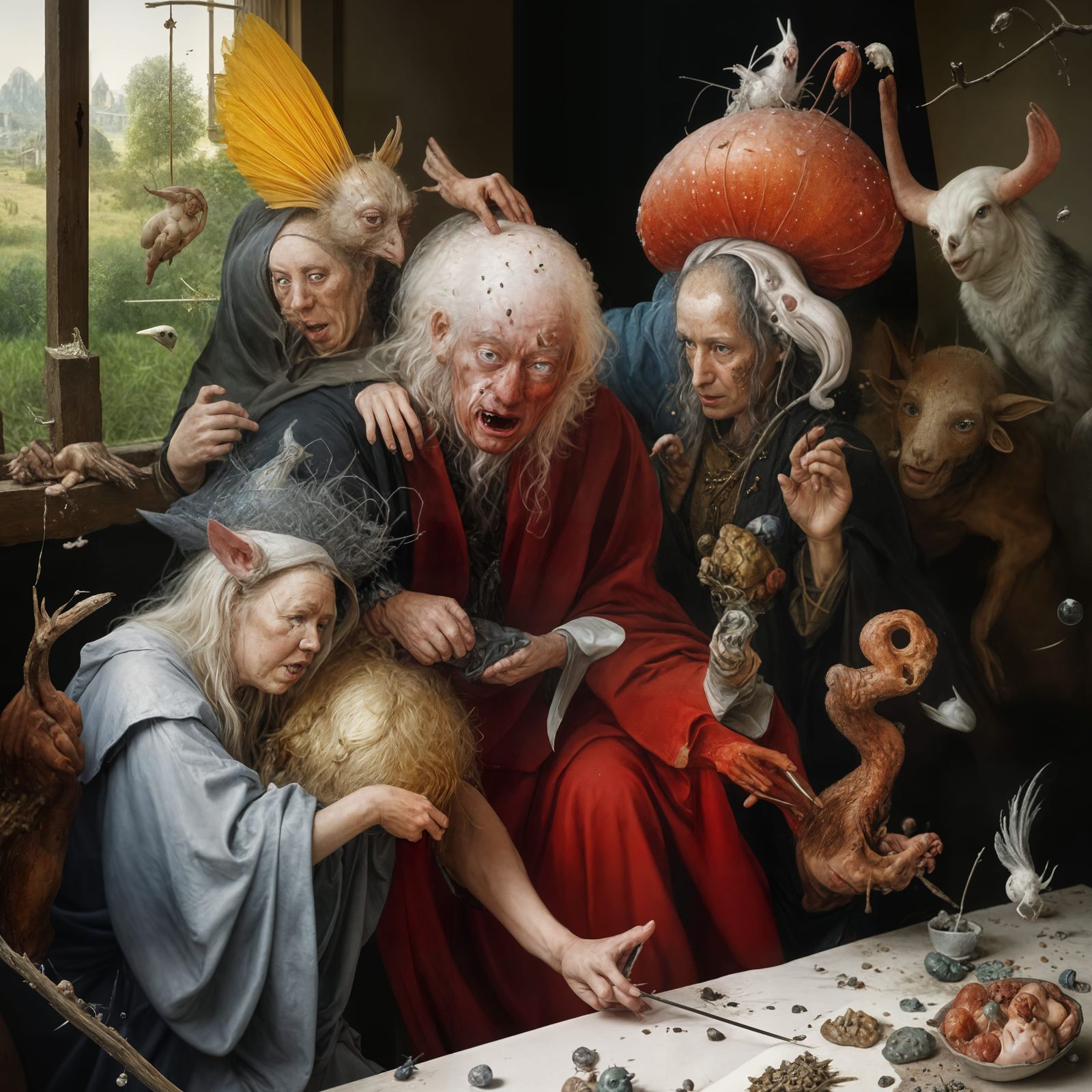 Hey! There's old Vlad seen here talking to a guy who has already infected the entire group. Sick Puppy Putin...