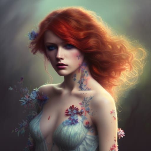 Enchanting Forest Fairy in Watercolor Style