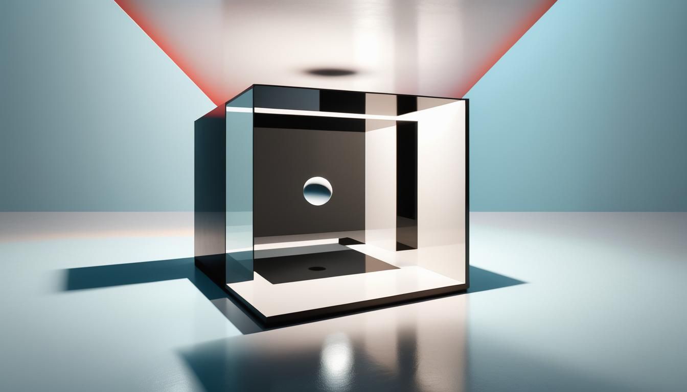 Minimalist Optical Illusion Defying Physics in Monochromatic...