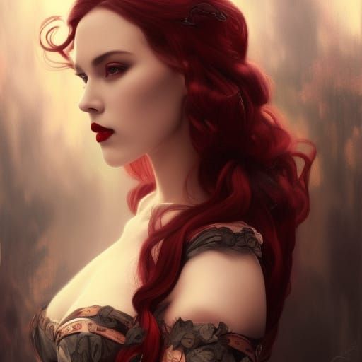 Gothic Armored Scarlett O'Hara Portrait